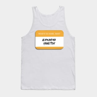 Alexander Hamilton Name Tag Fan Art Tank Top